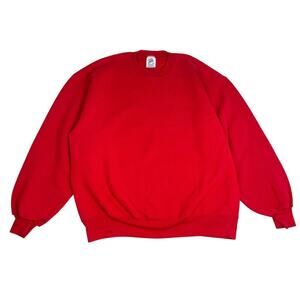 vintage blank jerzdes red crewneck sweatshirt size large